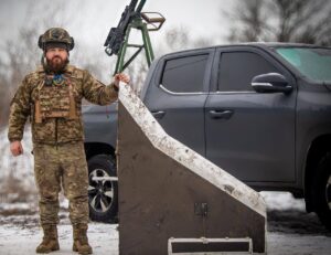 Ukrainian defenders and destroyed battlefield equipment under overcast winter skies as fierce fighting and strikes continue on Jan 27, 2026.