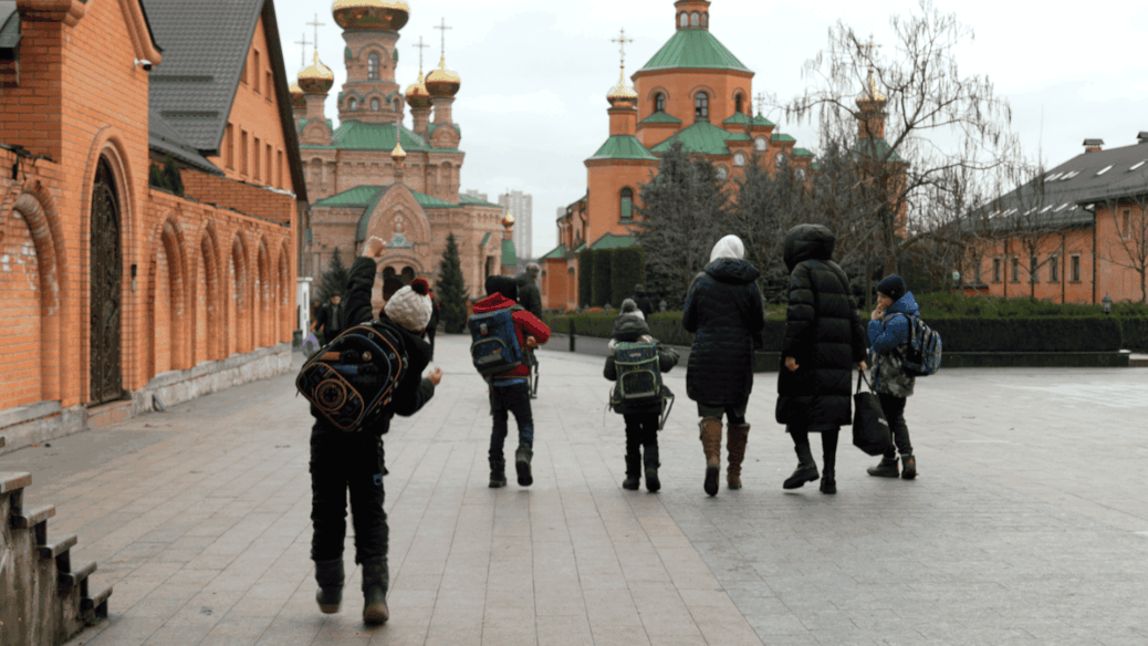 Children Are Taught Russian and Sing the Russian National Anthem: How an Underground School at a Monastery Operates in Kyiv
