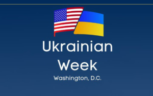 Participants at Ukrainian Week in Washington DC at previous event, engaging in cultural and advocacy activities showcasing support for Ukraine.