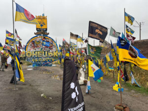 Map of occupied Ukrainian territories including Zaporizhzhia and Kherson amid debate over peace negotiations and Russia’s annexation claims.