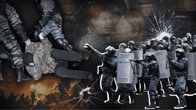 The Kyiv Instytutska Street massacre during the Maidan Revolution of Dignity, where Berkut’s “Black Company” shot and killed unarmed protesters. :contentReference[oaicite:2]{index=2}