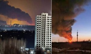 Ukrainian drone strike hits Russian oil port infrastructure, burning tanks and export terminals disrupting war economy