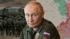 Ukrainian frontline positions with soldiers, armored vehicles and artillery under threat of major Russian offensive in eastern Ukraine