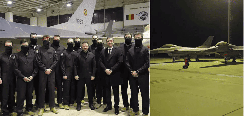“Working to Protect the Skies”: Zelenskyy Meets Ukrainian Pilots Training on F-16s