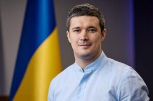 Mykhailo Fedorov in civilian outfit during public appearance, Ukraine’s Defense Minister amid mobilization policy debate