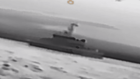 Ukraine Navy strike on Russian boats near Kerch Bridge showing Black Sea combat and maritime warfare escalation