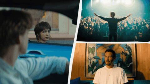 Collage of new film releases including Drive and Gourou highlighting this week’s top cinema and streaming premieres