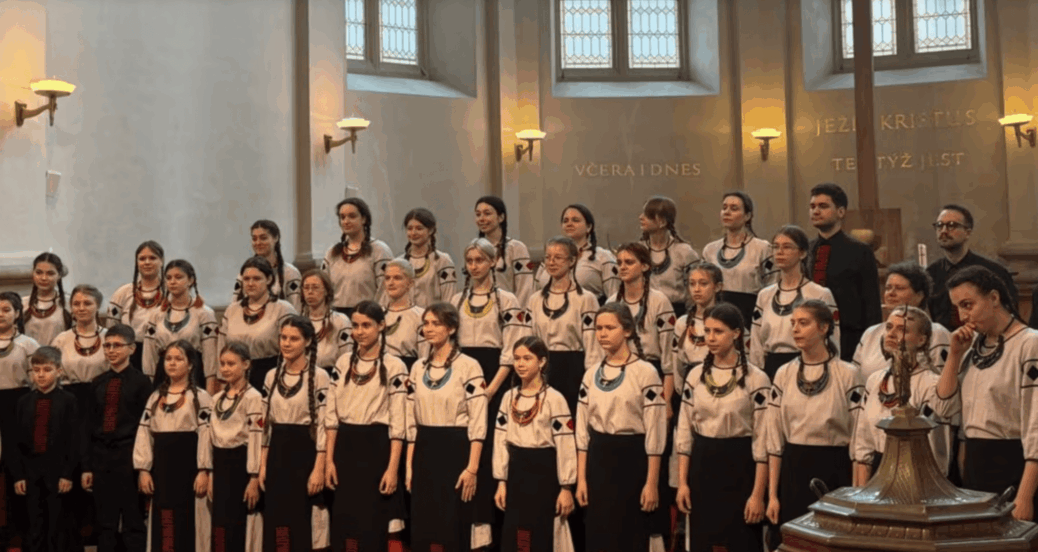 From War to Stage: Ukrainian Children Sing “Shchedryk” in Prague