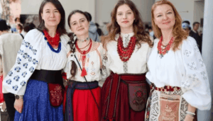 Visitors at Ukrainian Spring Festival in Tokyo enjoying traditional food, music, and cultural activities with diaspora and Japanese guests