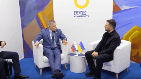 Zelenskyy meeting Slovak PM Fico discussing Ukraine EU membership and bilateral cooperation