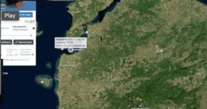 Cargo vessel linked to alleged stolen Ukrainian grain exports sailing through the Black Sea near occupied Crimea