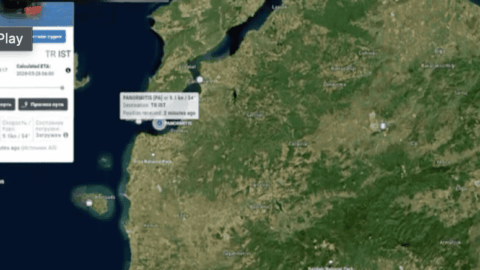 Cargo vessel linked to alleged stolen Ukrainian grain exports sailing through the Black Sea near occupied Crimea