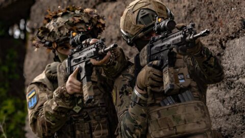 Ukrainian soldiers during frontline combat operations amid Russia-Ukraine war developments in May 2026