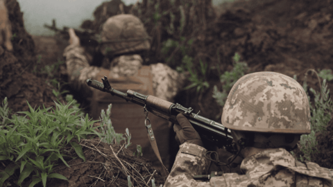 Ukrainian soldiers operating on the frontline during Russia-Ukraine war updates on May 18 2026