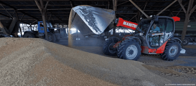 Grain storage and export operations linked to alleged Russian theft of Ukrainian grain during the war