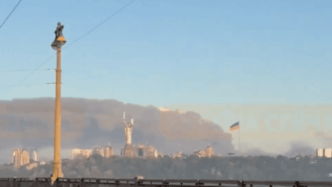 Russia largest attack Kyiv city center missile drone strike destruction Ukraine capital war escalation