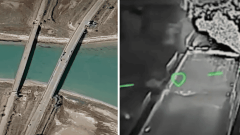 Damage to strategic Russian supply bridge linking occupied Crimea with southern Ukraine after Ukrainian drone strike