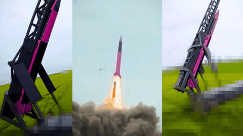 Fire Point FP-7.X missile launch during testing for Ukraine’s next-generation air defense system