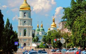 St. Sophia Cathedral in Kyiv representing Kyivan Rus heritage and historical continuity of Ukrainian statehood