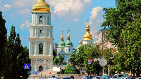 St. Sophia Cathedral in Kyiv representing Kyivan Rus heritage and historical continuity of Ukrainian statehood