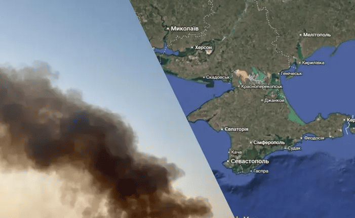 Another Blow to the Occupiers: Russian Airbase and Military Stocks Burning in Crimea