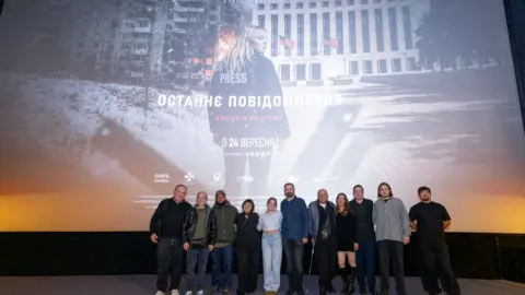 Audience and film team at the Kyiv premiere of The Last Message documentary at Oscar Cinema