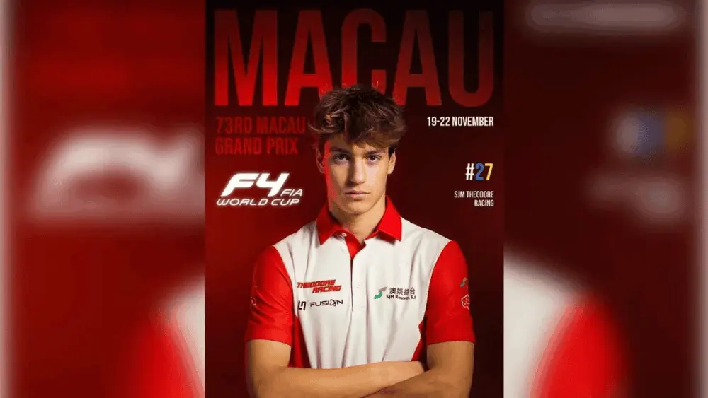 Ukrainian racing driver Oleksandr Bondarev, entered in the 2026 FIA F4 World Cup at Macau